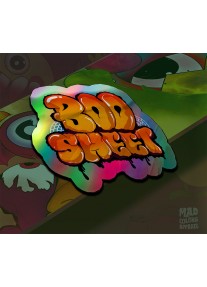 Холограмен стикер надпис - Boo Sheet orange